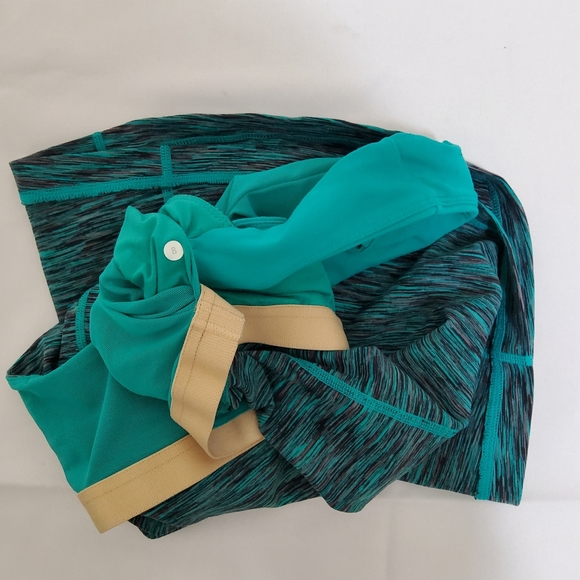 Lululemon Scoop Neck Tank Space Dyed Teal Heather Size 8 - Picture 7 of 7